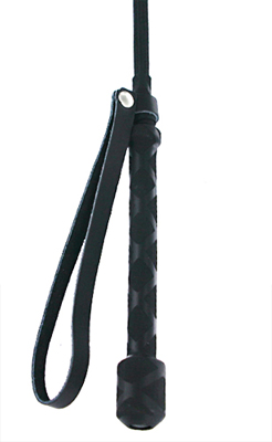 Snap it, or tease it! The Strict Leather Tail Tip Crop is a versatile impact toy that allows you to experience a range of sensations. From a light glide of the tail across your partners erogenous zones, to a brisk flick of the tip against the skin, this quality crop will deliver. The tip is made from a wax dipped cord. The cane is made from sturdy and flexible fiberglass which is wrapped with a durable woven cloth. Concluding the look is an easy-grip rubber handle with safety strap.

Measurements: 30" long from tip to base.

Material: Cloth, fiberglass, and rubber.

Color: Black 